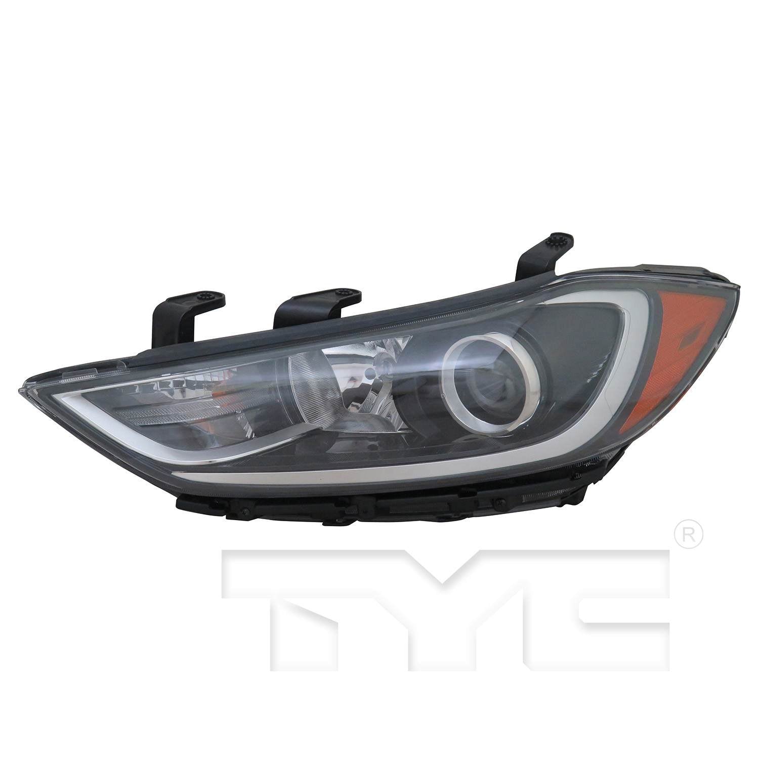 Front View of Left Headlight Assembly TYC 20-9808-90-9