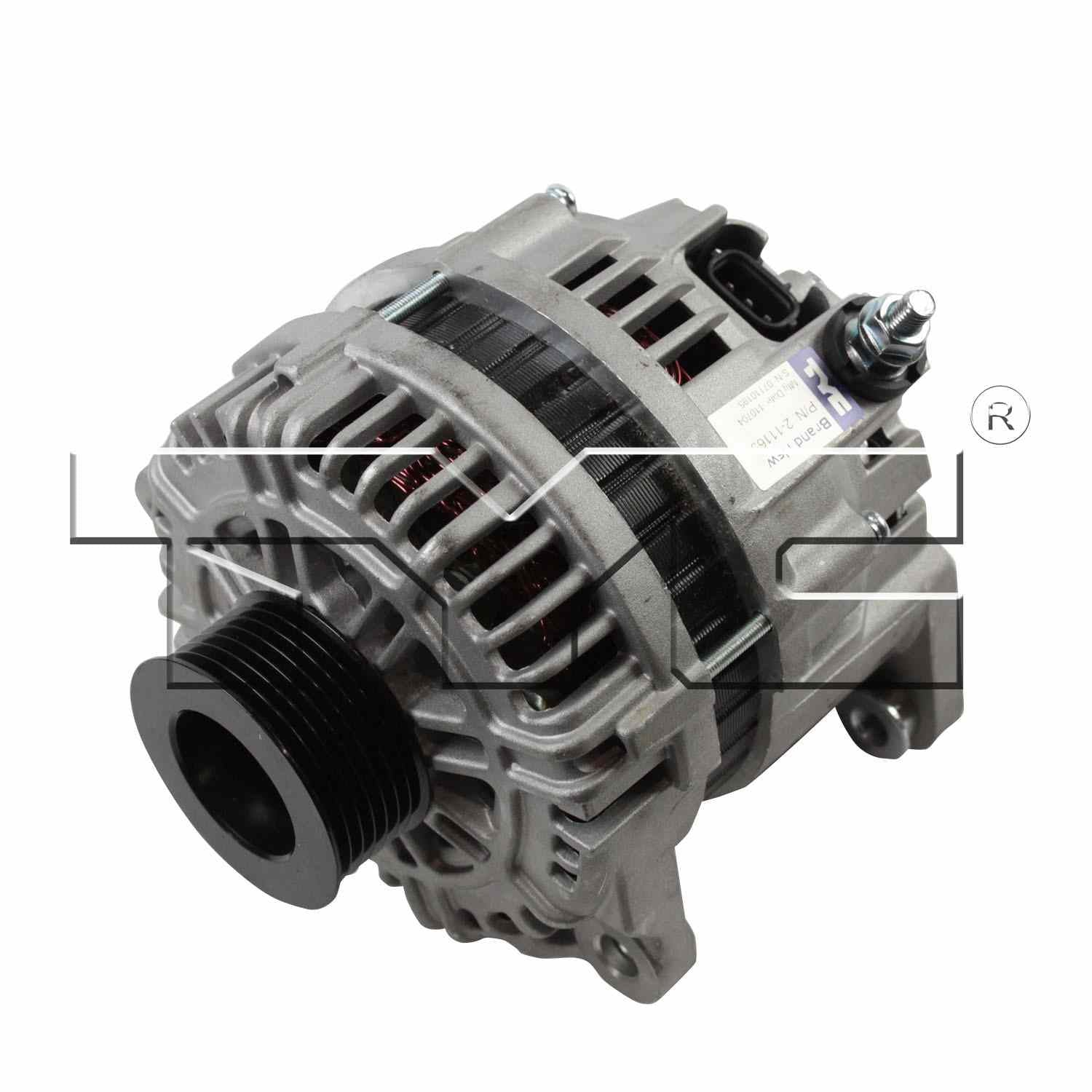 Connector View of Alternator TYC 2-11165