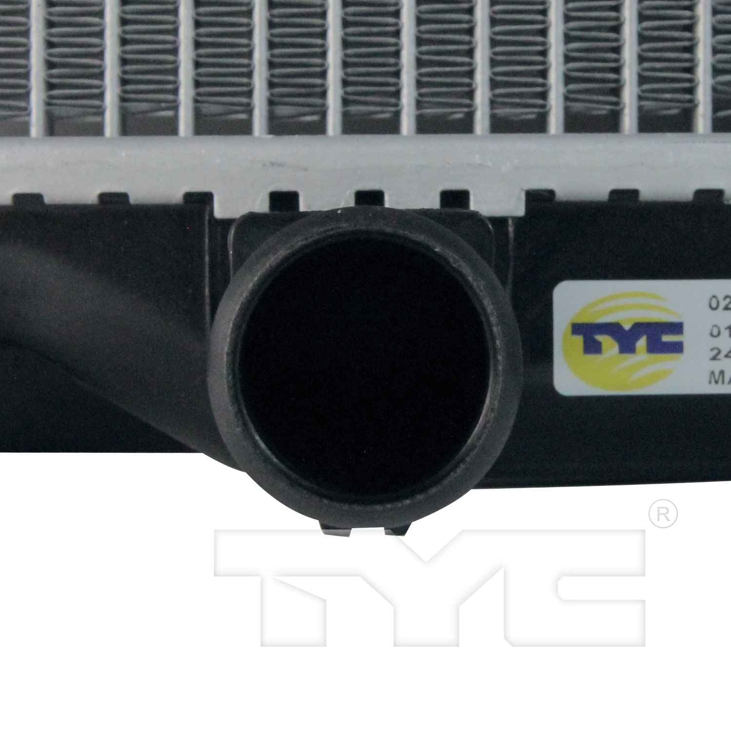 Angle View of Front Radiator TYC 2435