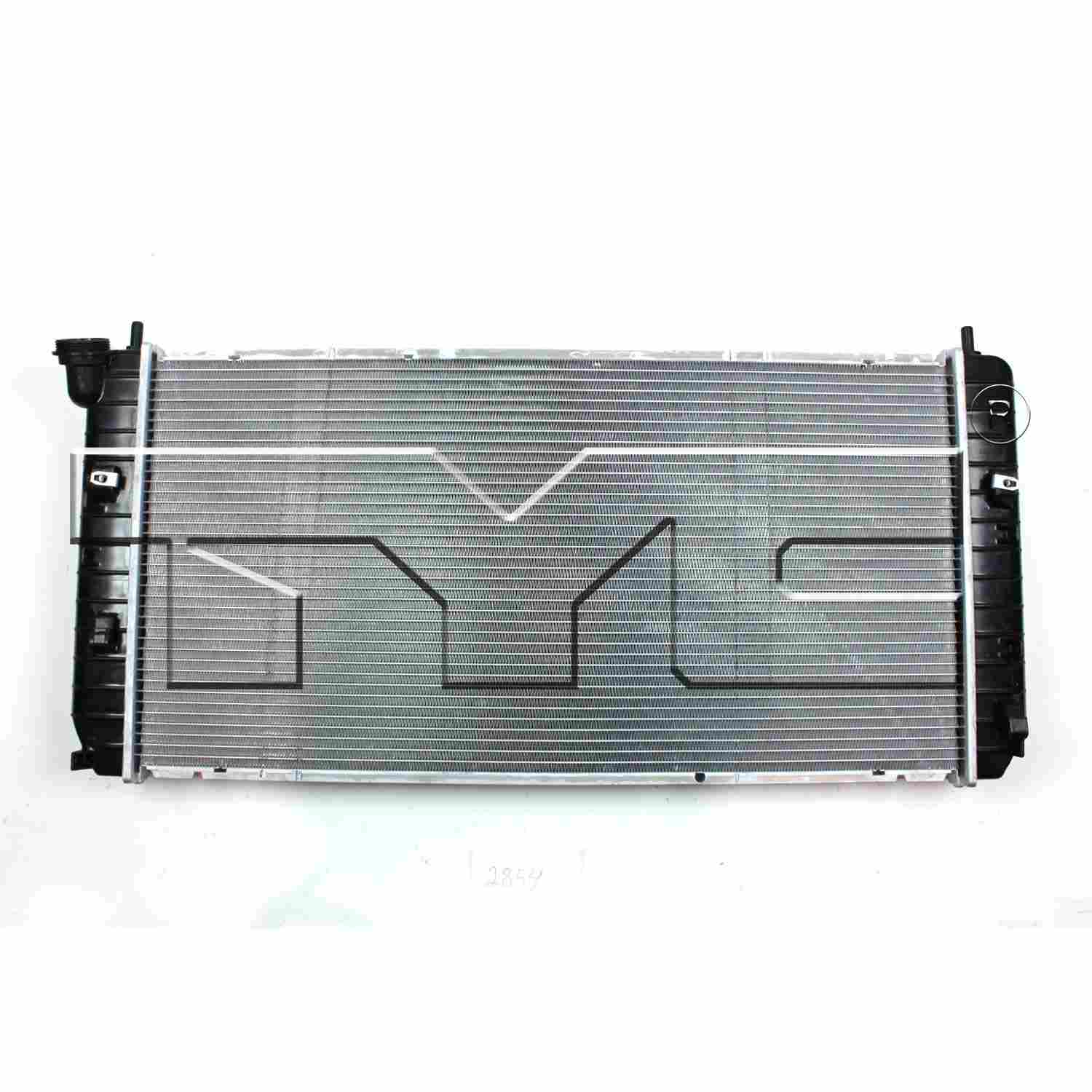 Front View of Radiator TYC 2854