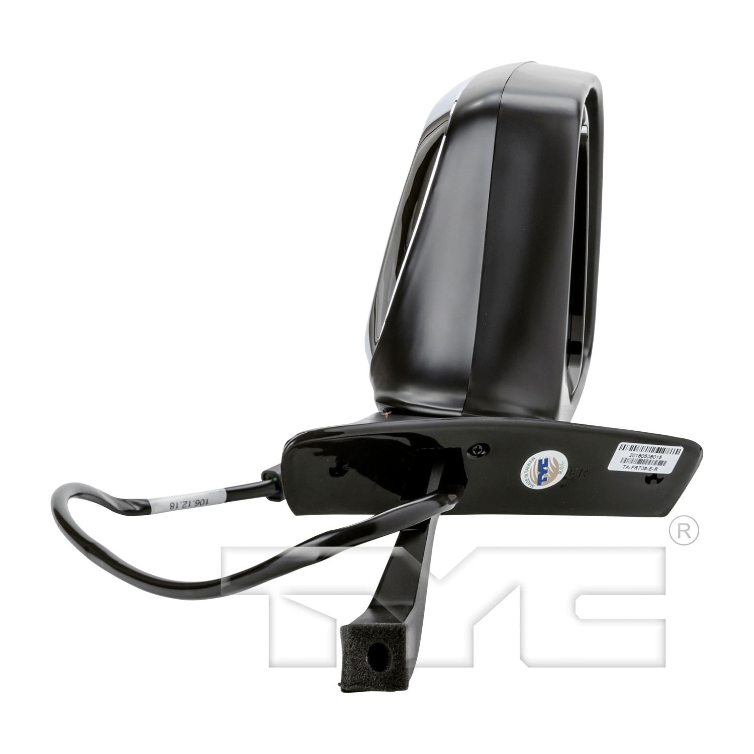 Angle View of Right Door Mirror TYC 3000031