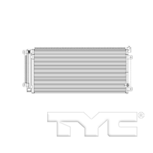 Angle View of A/C Condenser TYC 30008