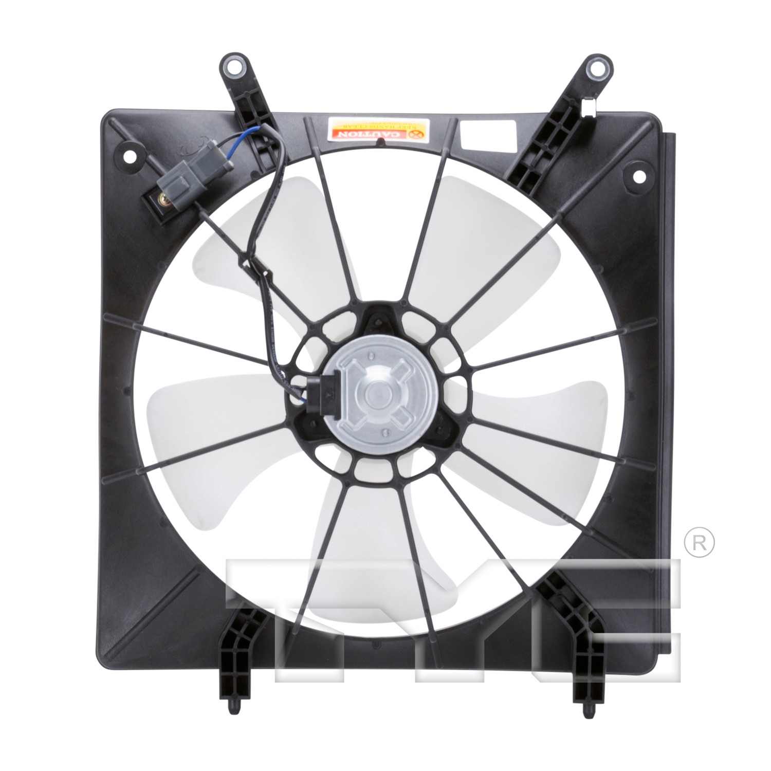 Back View of Left Engine Cooling Fan Assembly TYC 600060