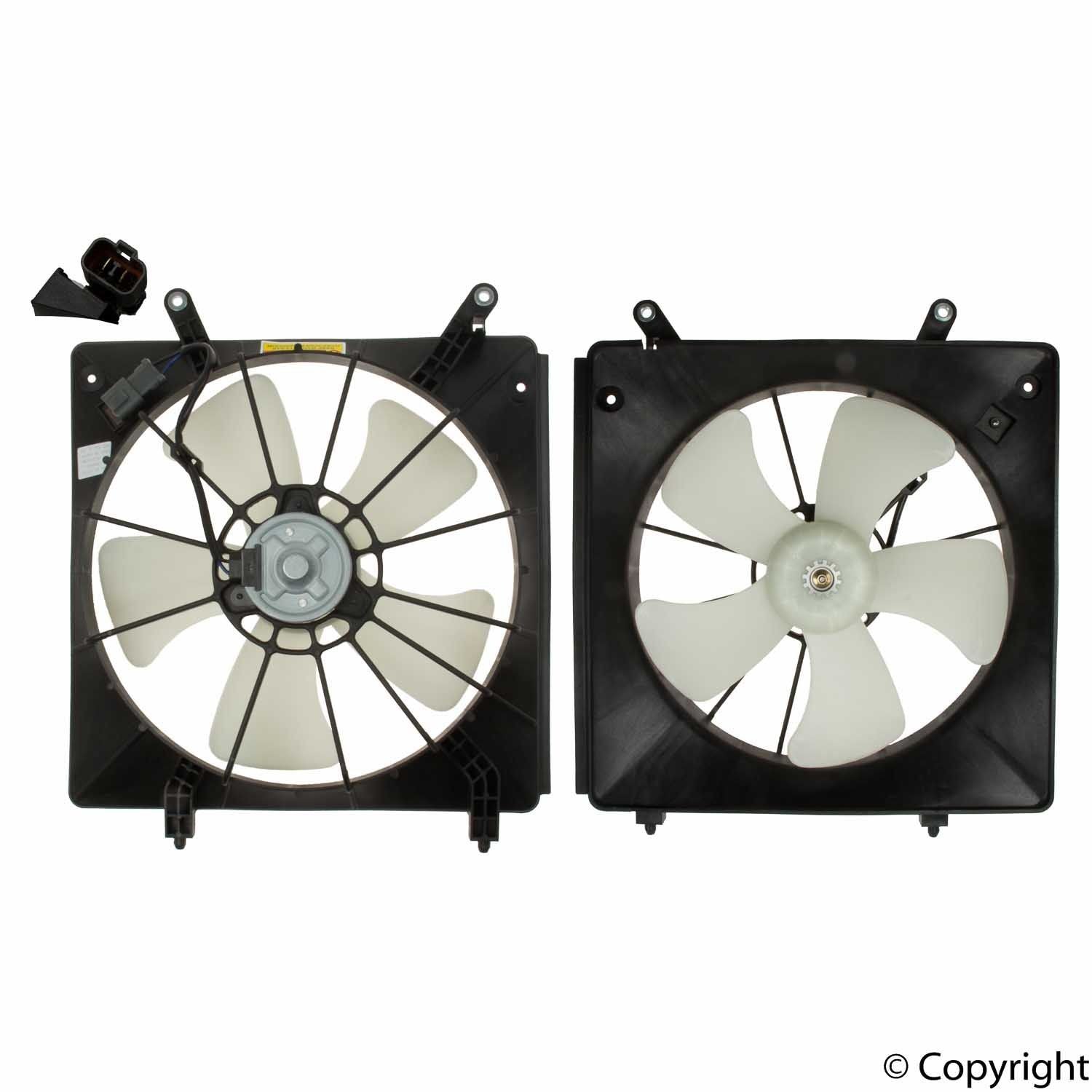 Top View of Left Engine Cooling Fan Assembly TYC 600060