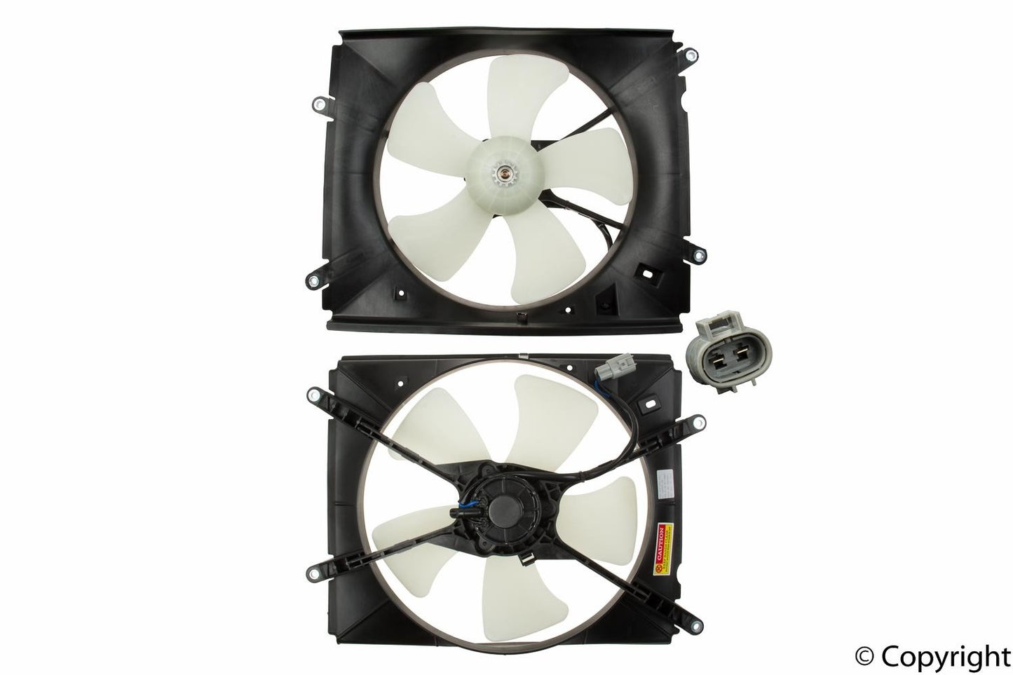 Top View of Engine Cooling Fan Assembly TYC 600090