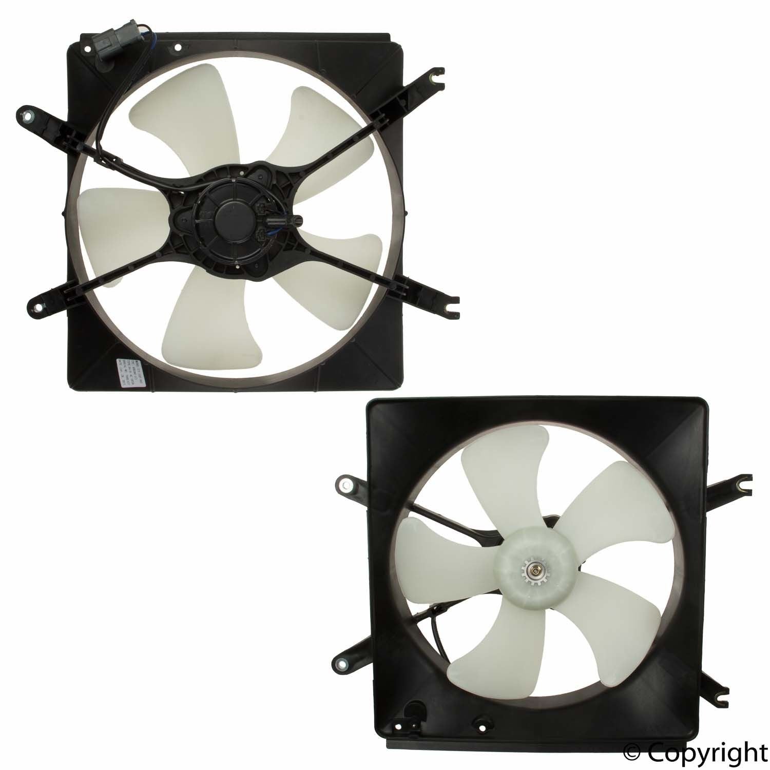 Top View of Left Engine Cooling Fan Assembly TYC 600260