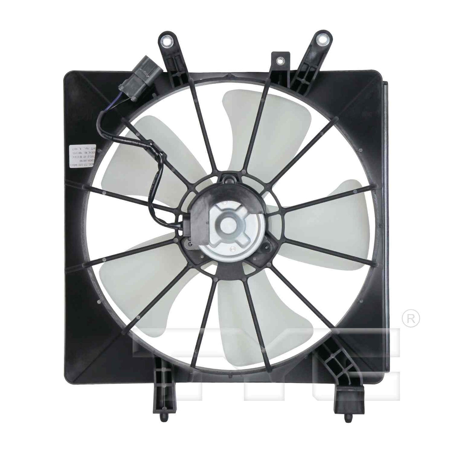 Back View of Right Engine Cooling Fan Assembly TYC 600380