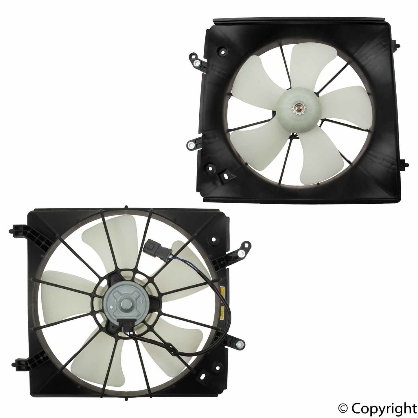 Top View of Left Engine Cooling Fan Assembly TYC 600710