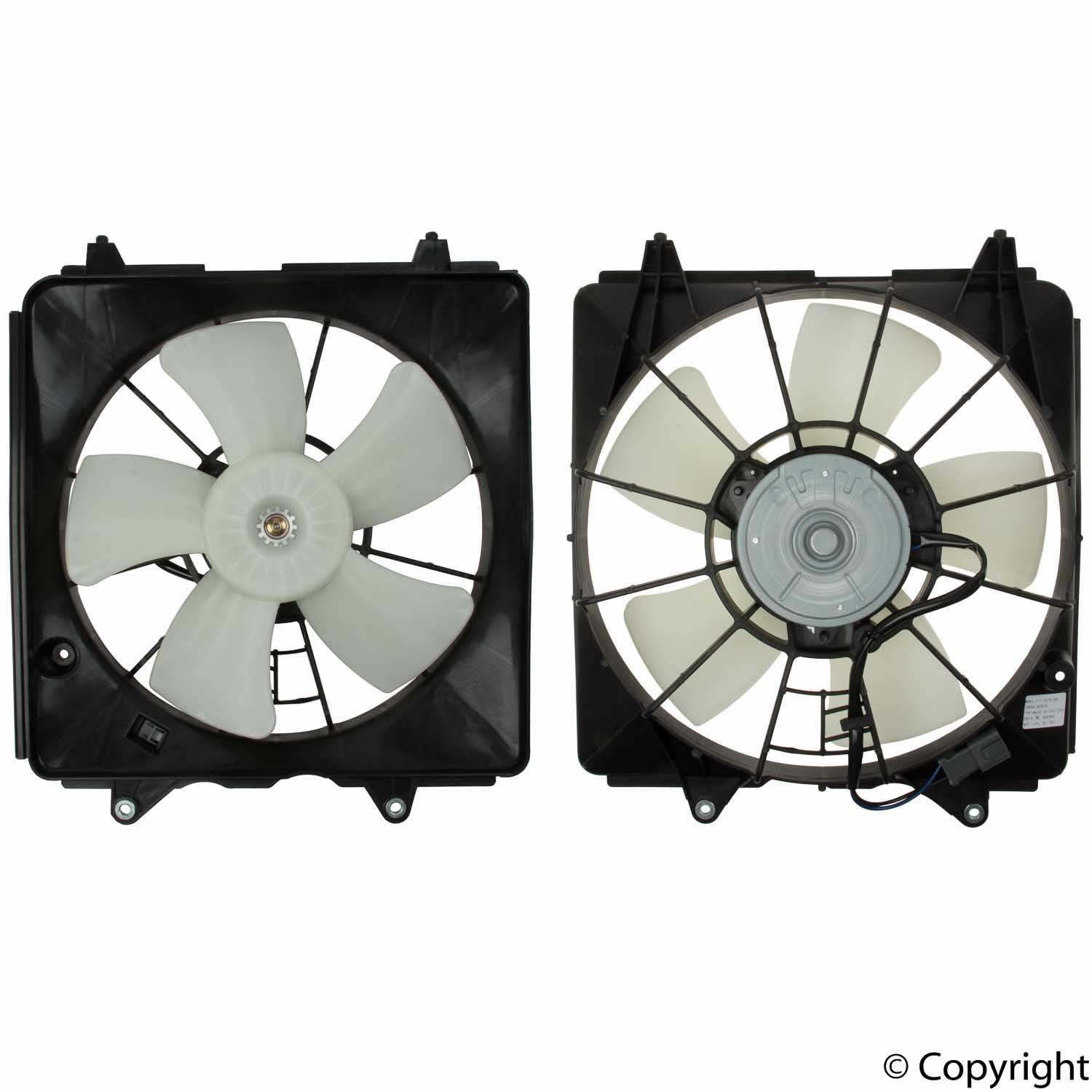 Top View of Left Engine Cooling Fan Assembly TYC 600970