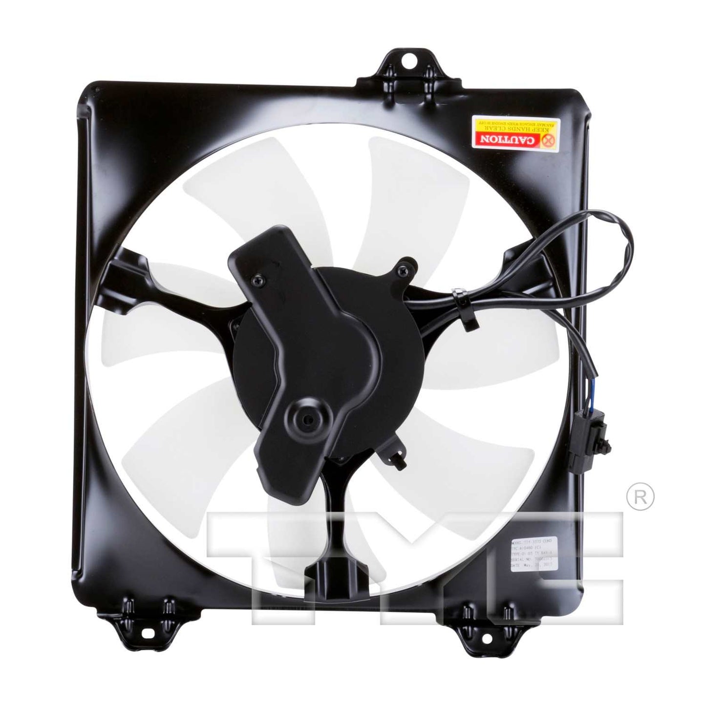 Back View of A/C Condenser Fan Assembly TYC 610460