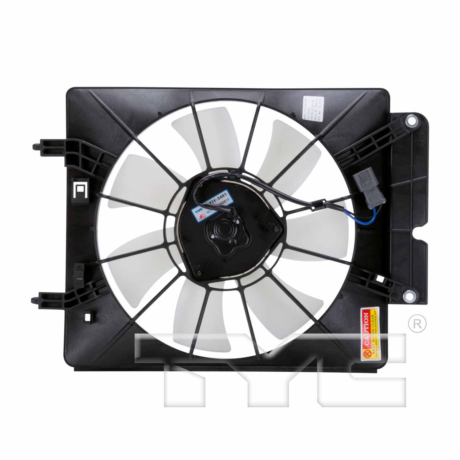 Back View of A/C Condenser Fan Assembly TYC 610530