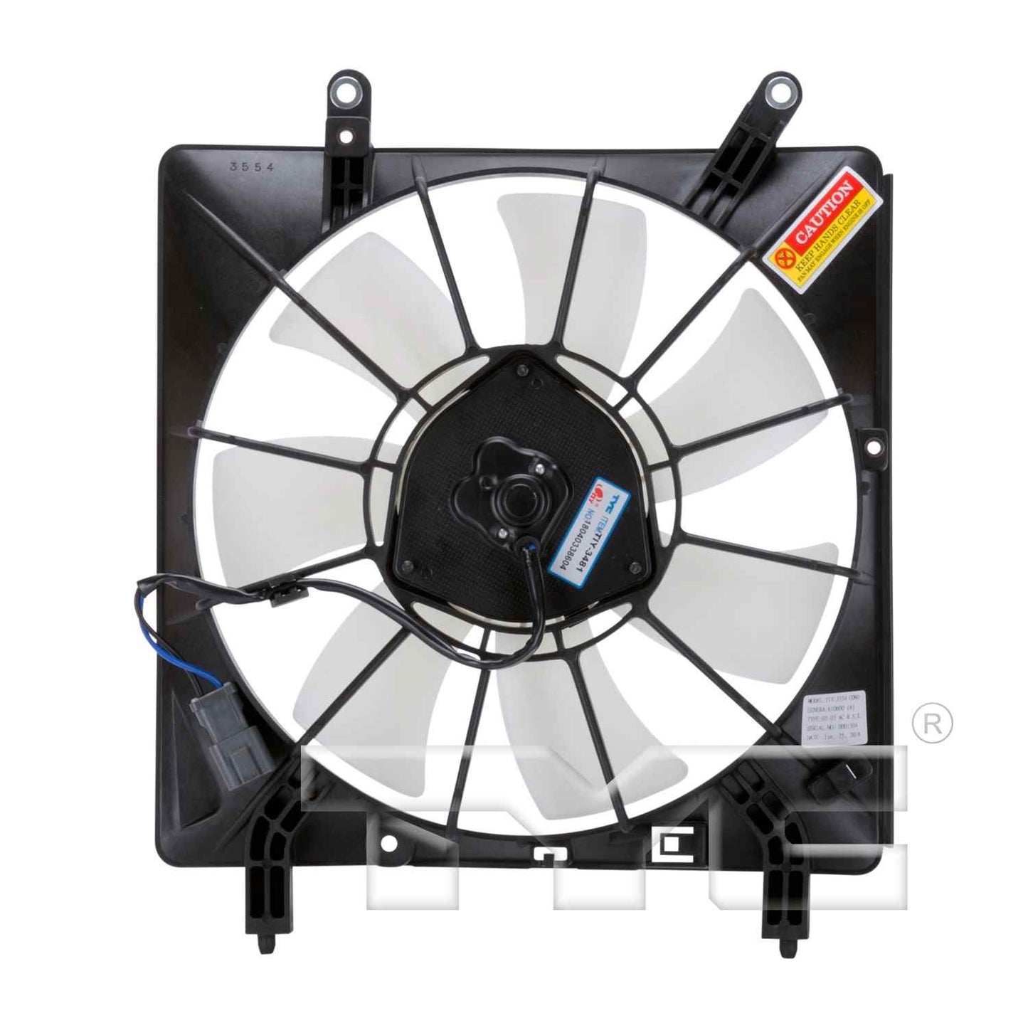 Back View of A/C Condenser Fan Assembly TYC 610600