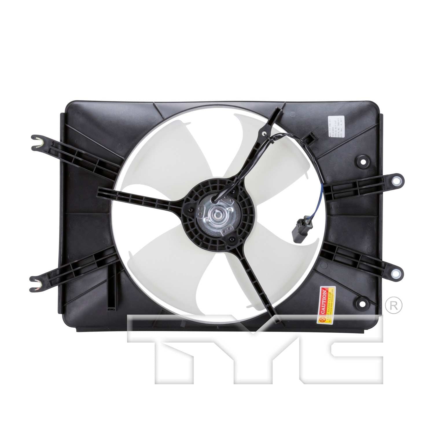 Back View of A/C Condenser Fan Assembly TYC 610620