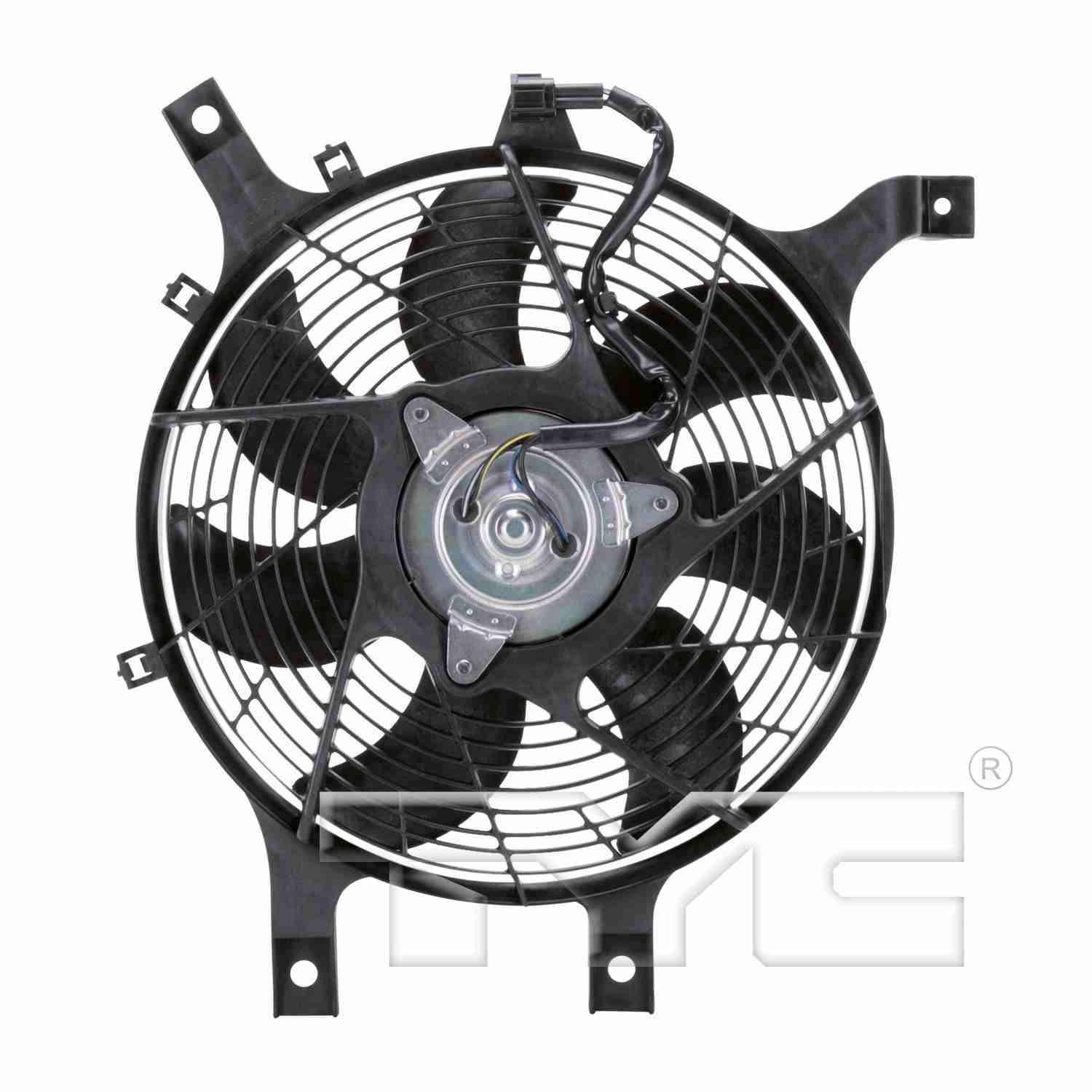 Back View of A/C Condenser Fan Assembly TYC 610630