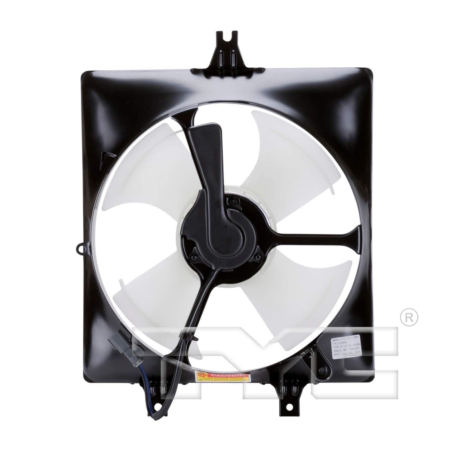 Back View of A/C Condenser Fan Assembly TYC 610690