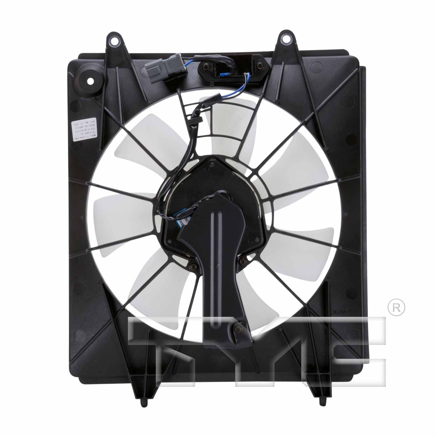 Back View of A/C Condenser Fan Assembly TYC 610820