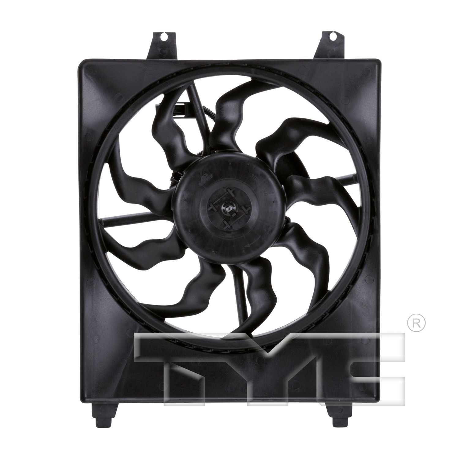 Front View of A/C Condenser Fan Assembly TYC 611000