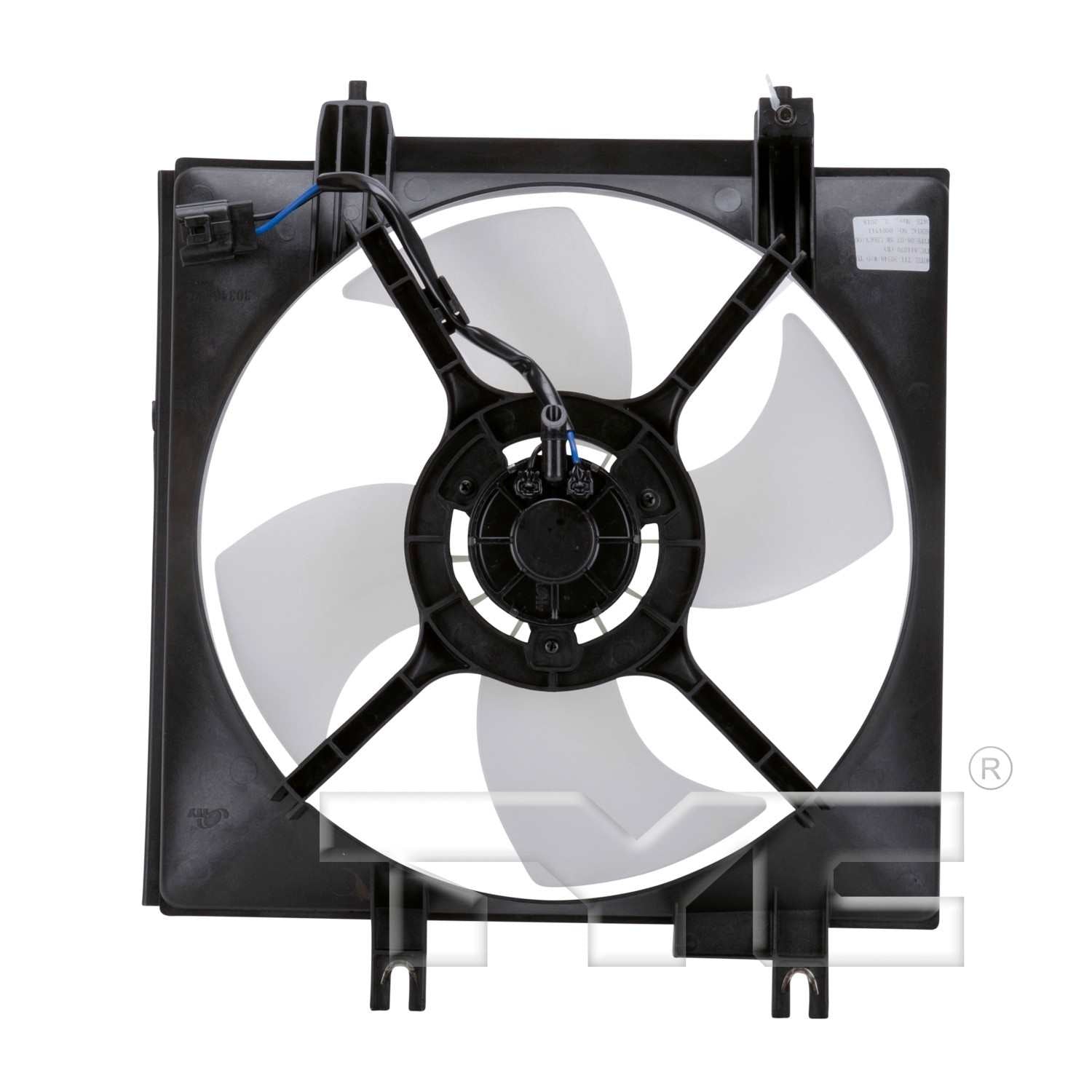 Back View of A/C Condenser Fan Assembly TYC 611070