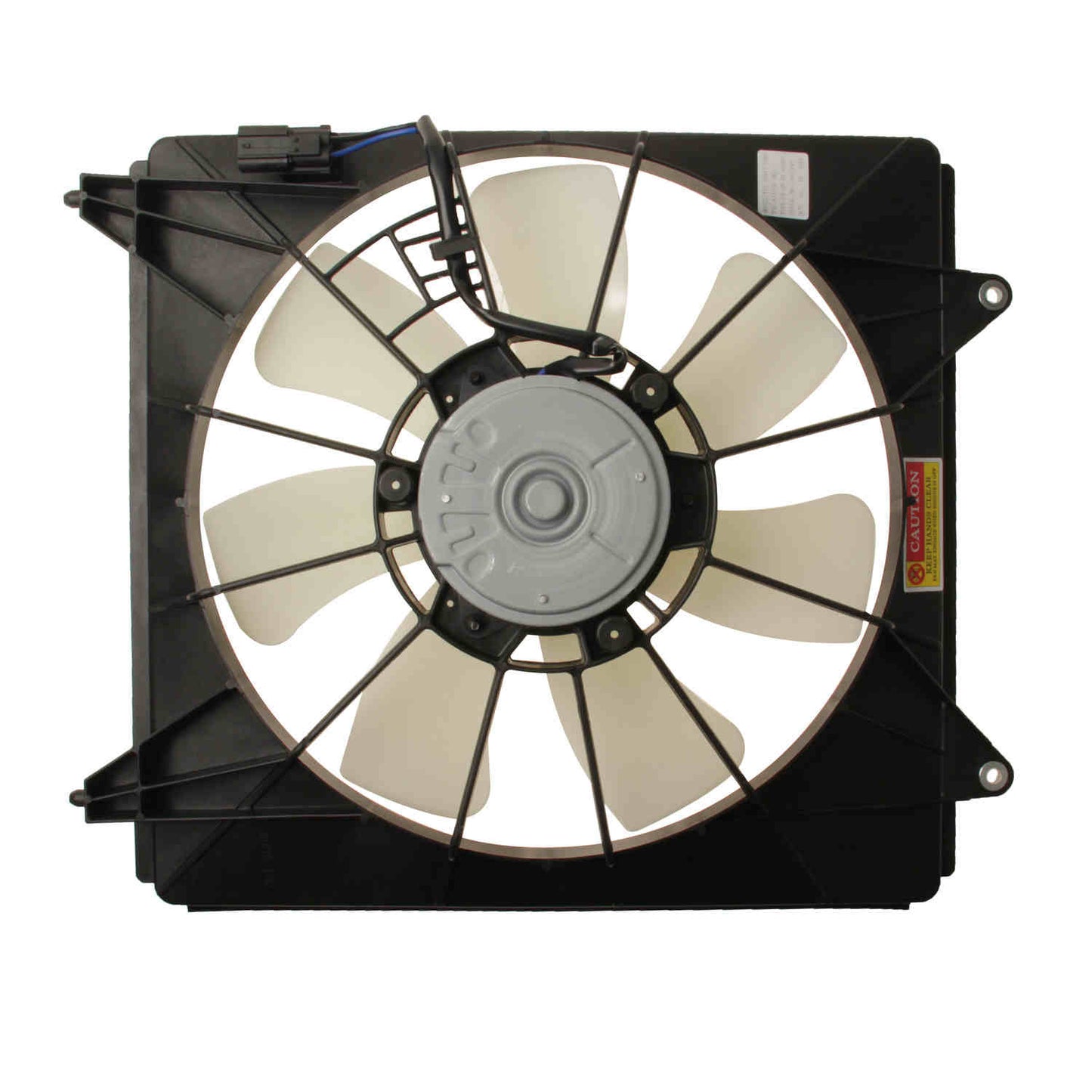 Bottom View of Right A/C Condenser Fan Assembly TYC 611130