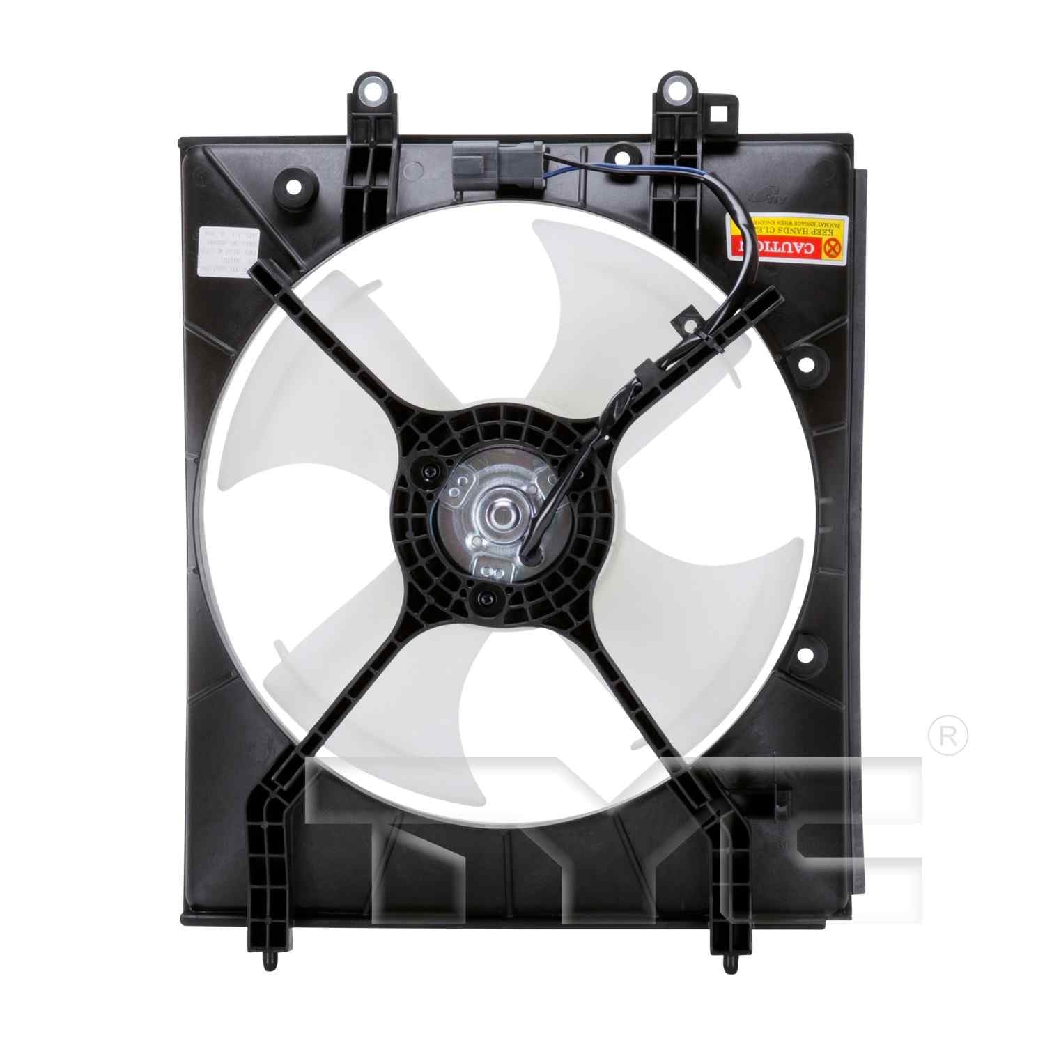 Back View of A/C Condenser Fan Assembly TYC 611210