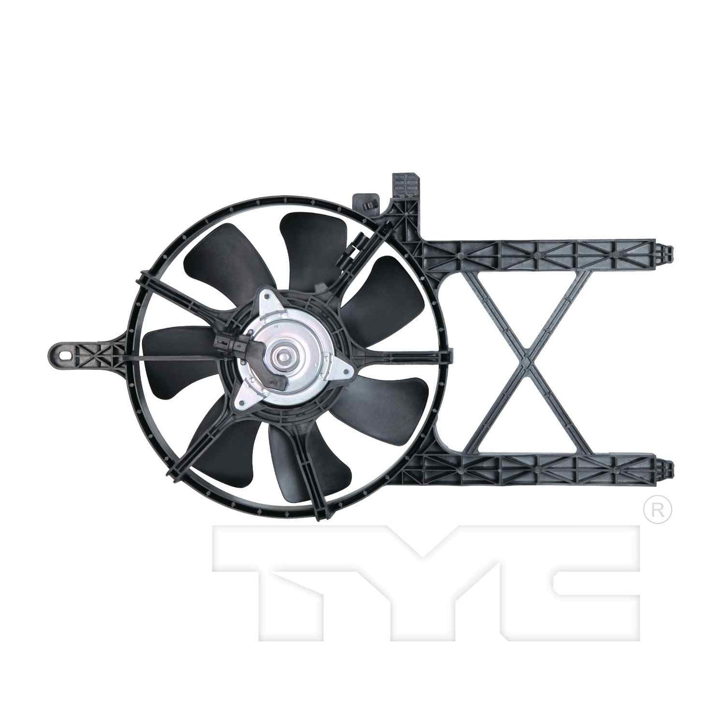 Back View of A/C Condenser Fan Assembly TYC 611260