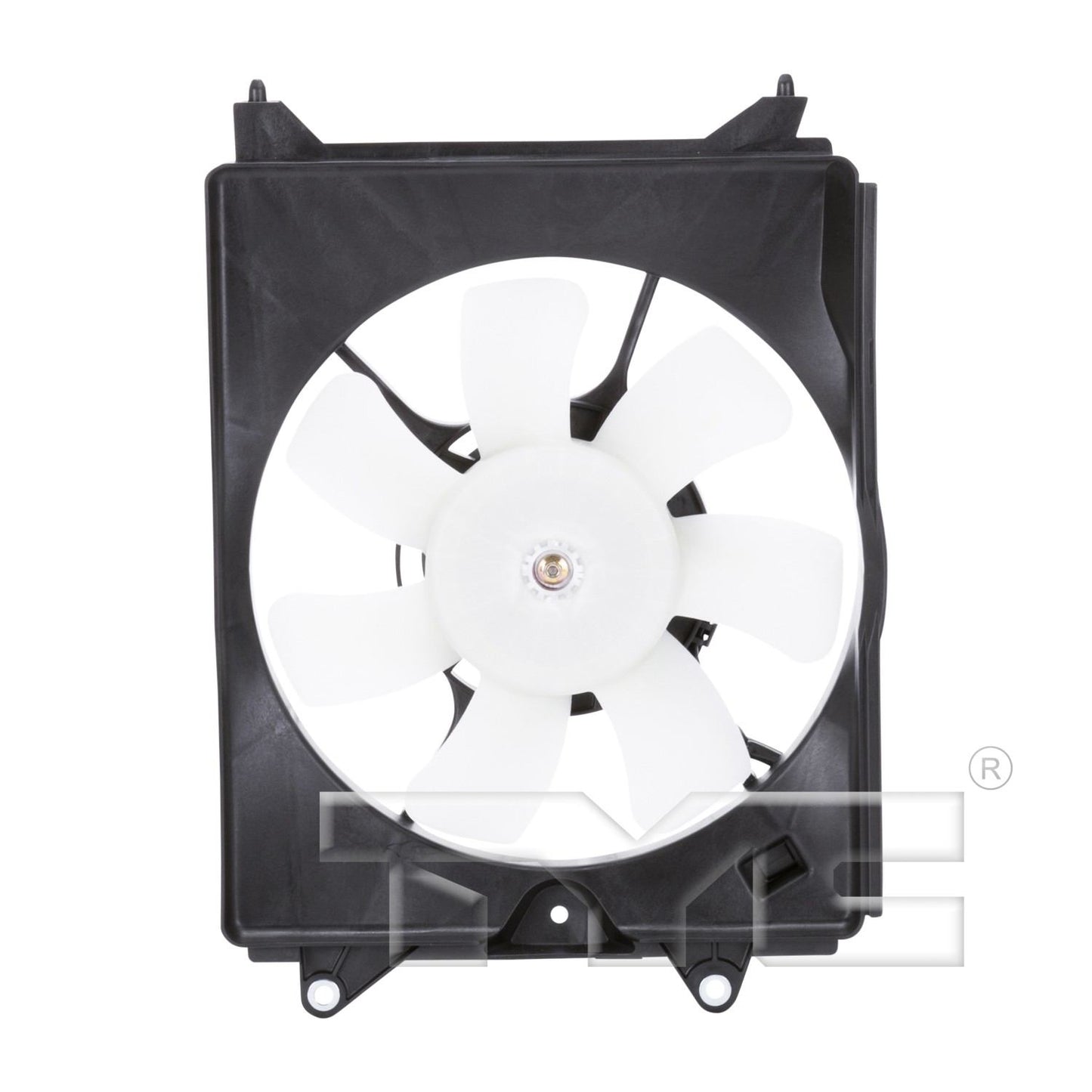 Front View of Right A/C Condenser Fan Assembly TYC 611350