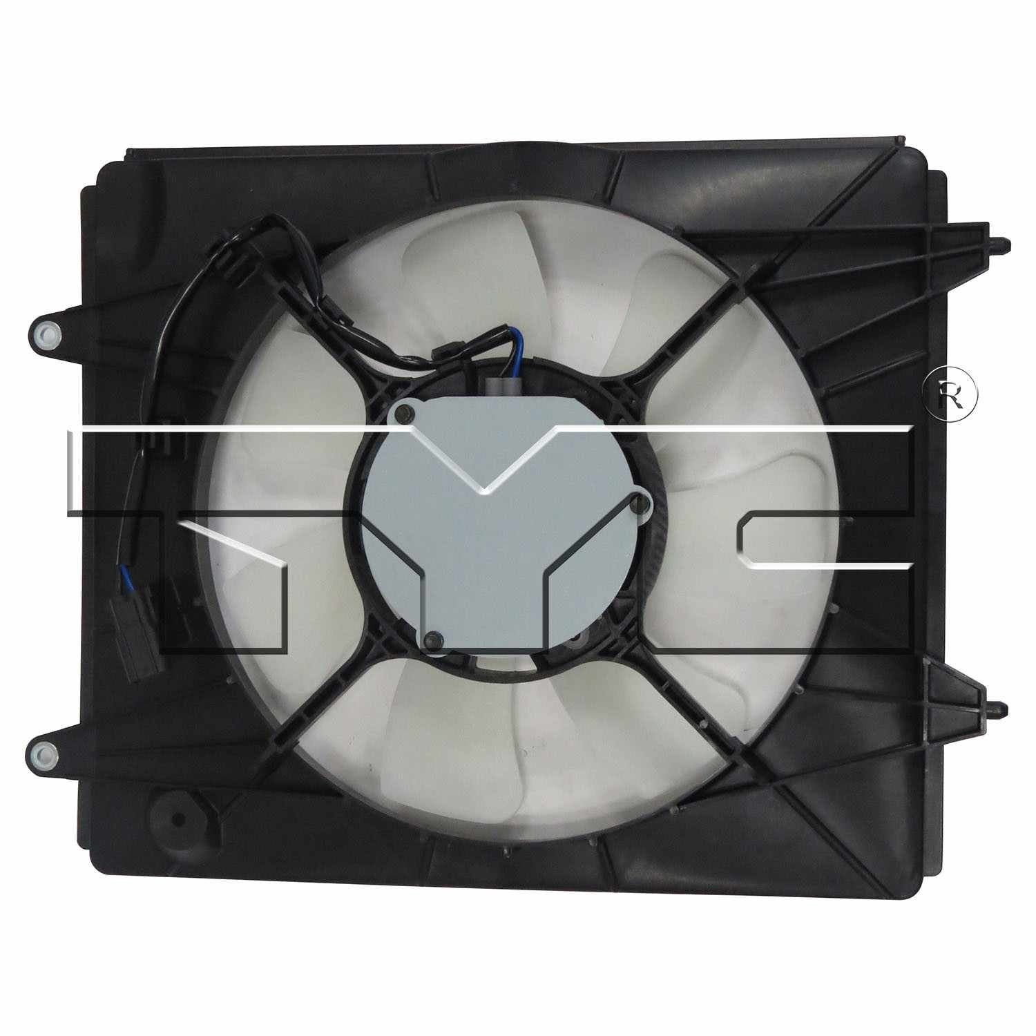 Back View of Right A/C Condenser Fan Assembly TYC 611520