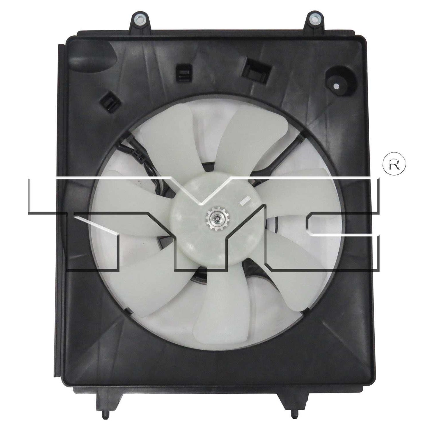 Front View of Right A/C Condenser Fan Assembly TYC 611520