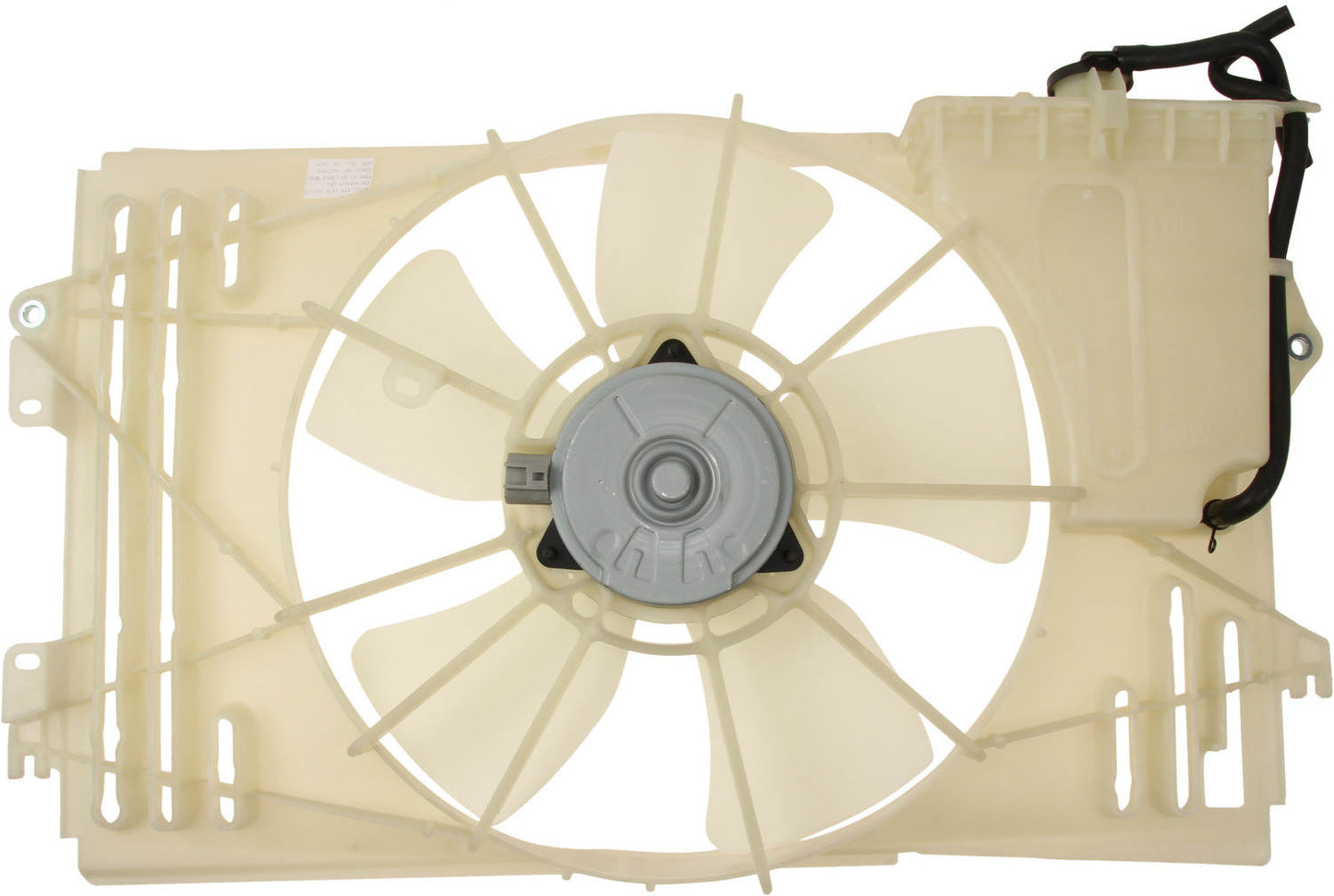 Bottom View of Dual Radiator and Condenser Fan Assembly TYC 620630