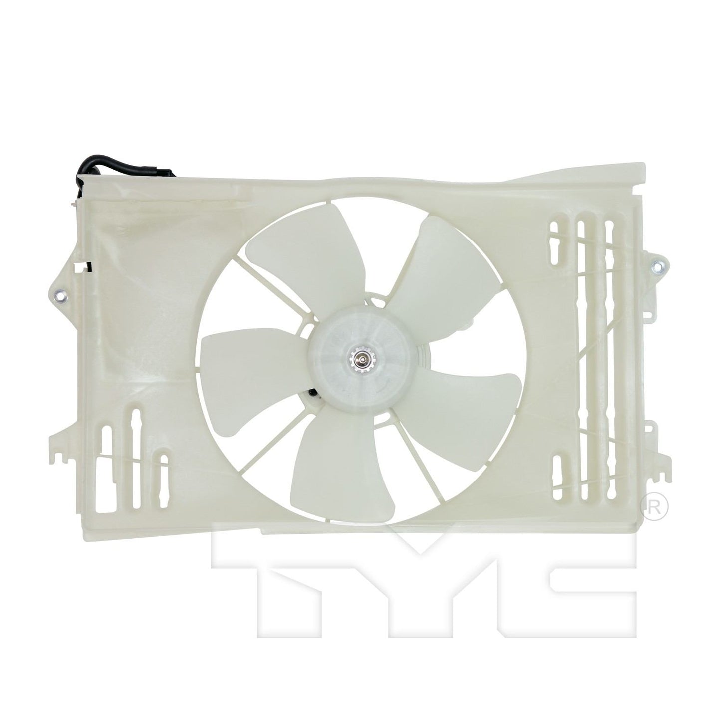 Front View of Dual Radiator and Condenser Fan Assembly TYC 620630