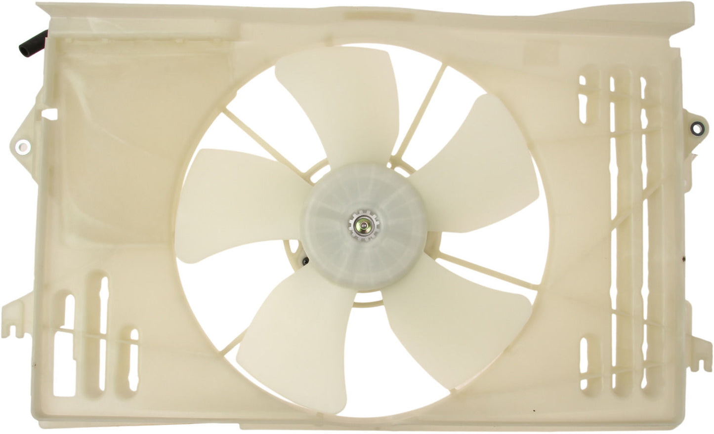 Top View of Dual Radiator and Condenser Fan Assembly TYC 620630