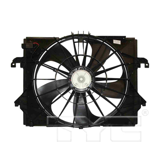 Back View of Dual Radiator and Condenser Fan Assembly TYC 622320