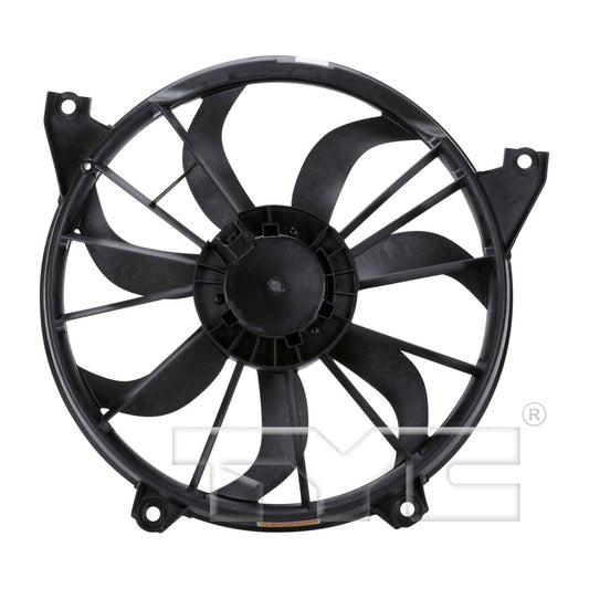 Back View of Dual Radiator and Condenser Fan Assembly TYC 622520