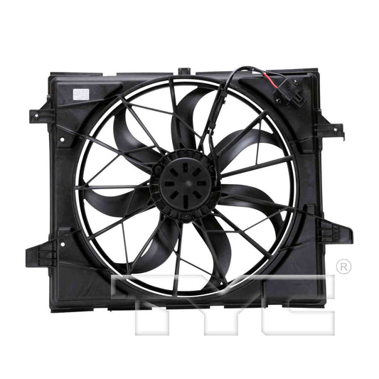 Dual Radiator and Condenser Fan Assembly TYC 622660 For Jeep Dodge Grand Cherokee Durango