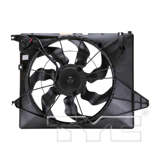 Back View of Dual Radiator and Condenser Fan Assembly TYC 622730