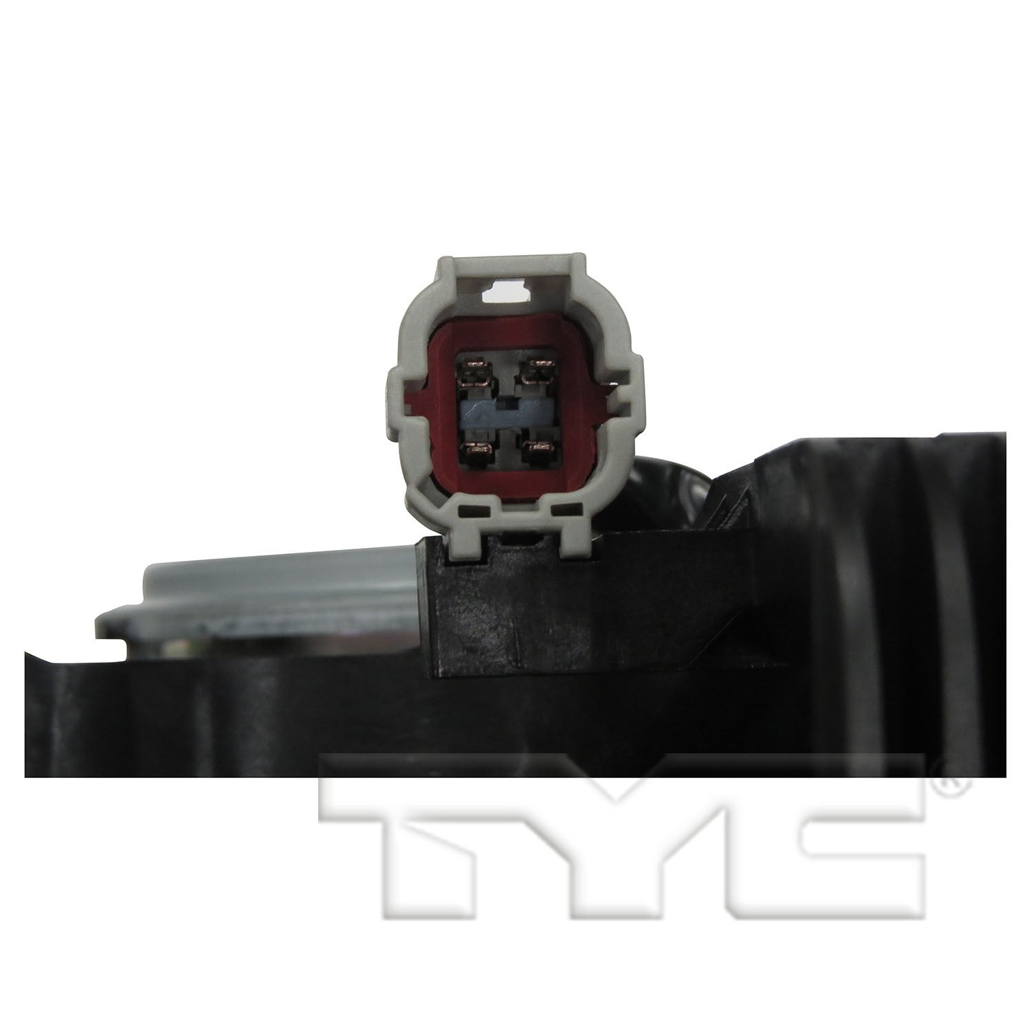 Angle View of Dual Radiator and Condenser Fan Assembly TYC 623490