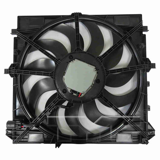 Back View of Dual Radiator and Condenser Fan Assembly TYC 624170