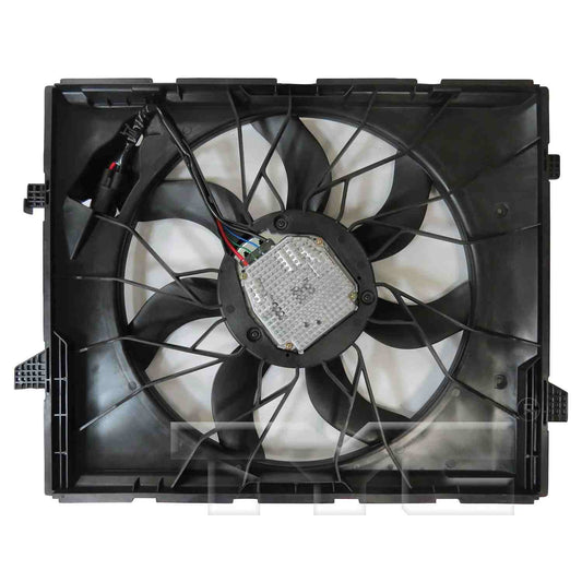 Back View of Dual Radiator and Condenser Fan Assembly TYC 624540