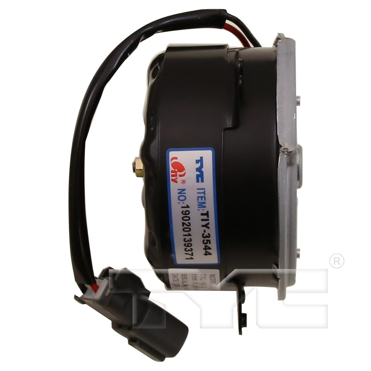 Side View of Right Engine Cooling Fan Motor TYC 631130