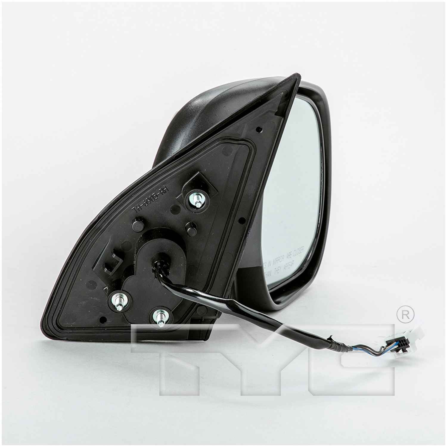 Angle View of Right Door Mirror TYC 6600041