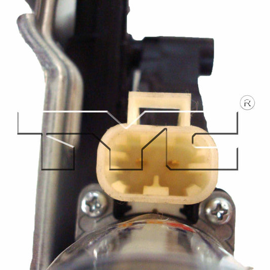 Angle View of Rear Left Power Window Motor and Regulator Assembly TYC 660478