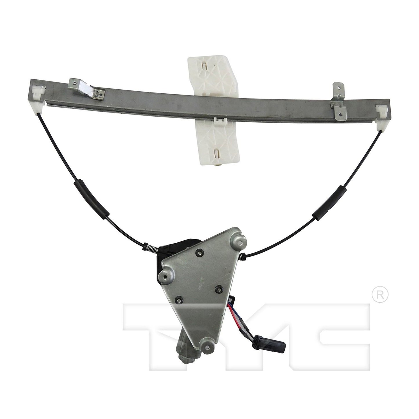 Front View of Front Right Power Window Motor and Regulator Assembly TYC 660523