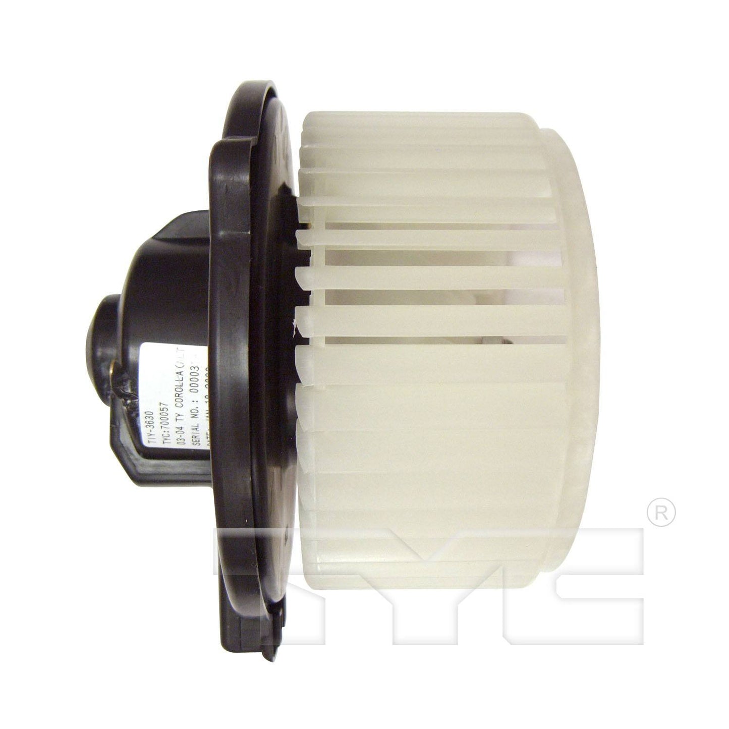 Angle View of Front HVAC Blower Motor TYC 700057