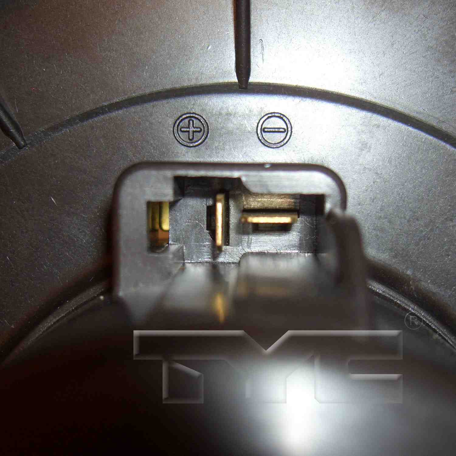 Connector View of Front HVAC Blower Motor TYC 700057