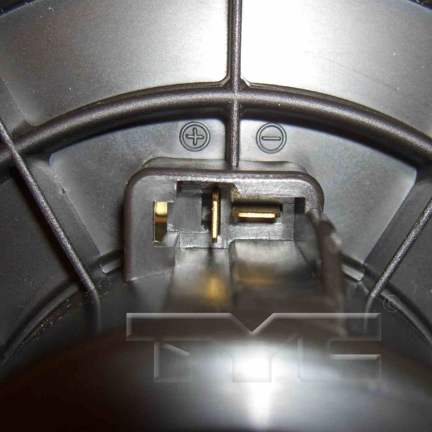 Connector View of Front HVAC Blower Motor TYC 700058