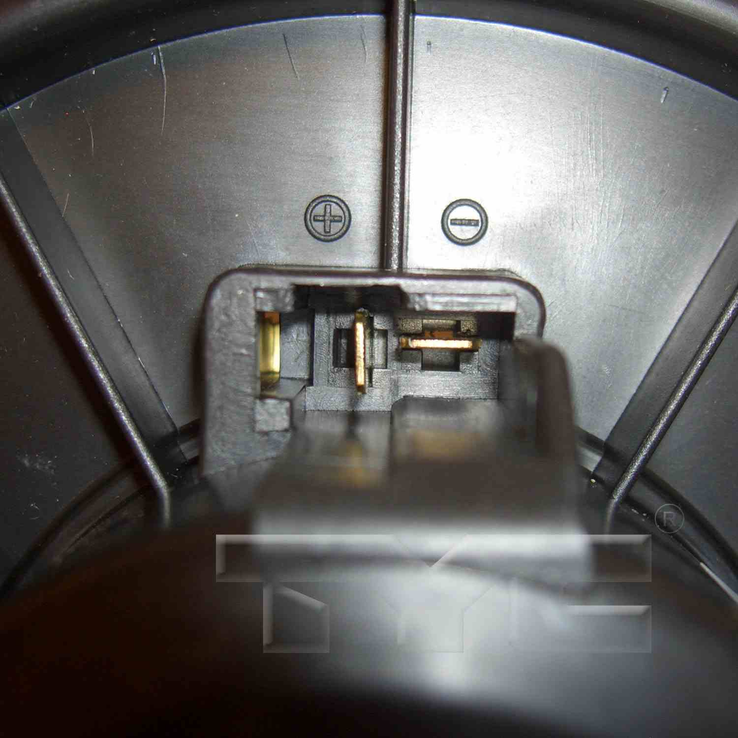 Connector View of Front HVAC Blower Motor TYC 700059