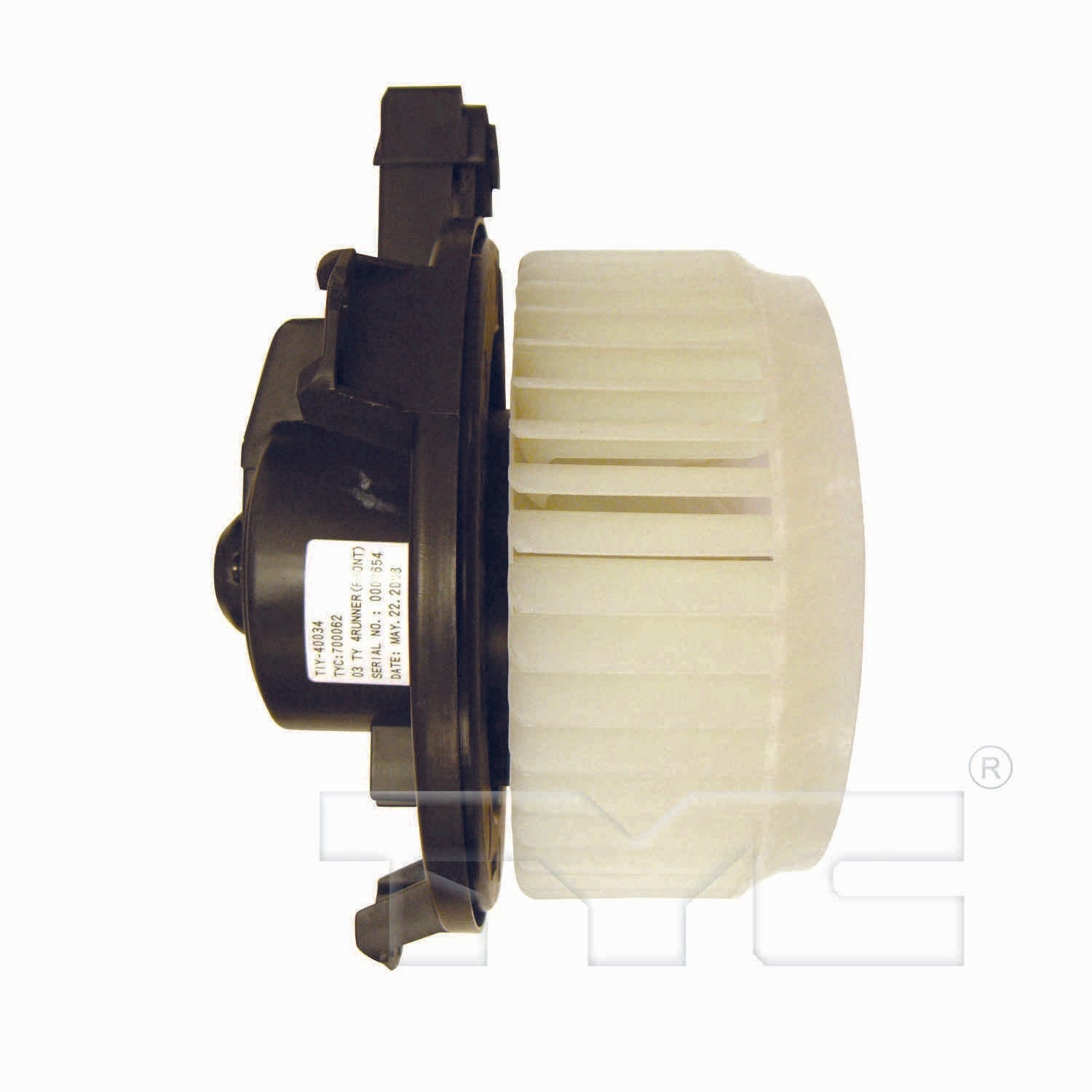 Angle View of Front HVAC Blower Motor TYC 700062