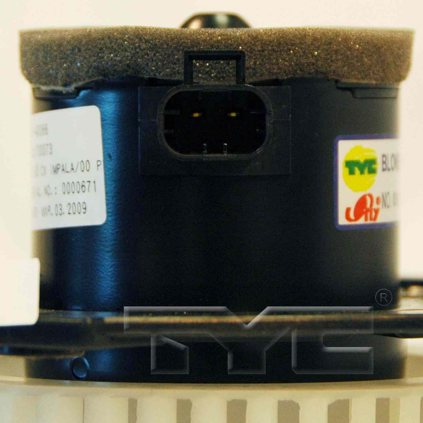 Connector View of Front HVAC Blower Motor TYC 700073