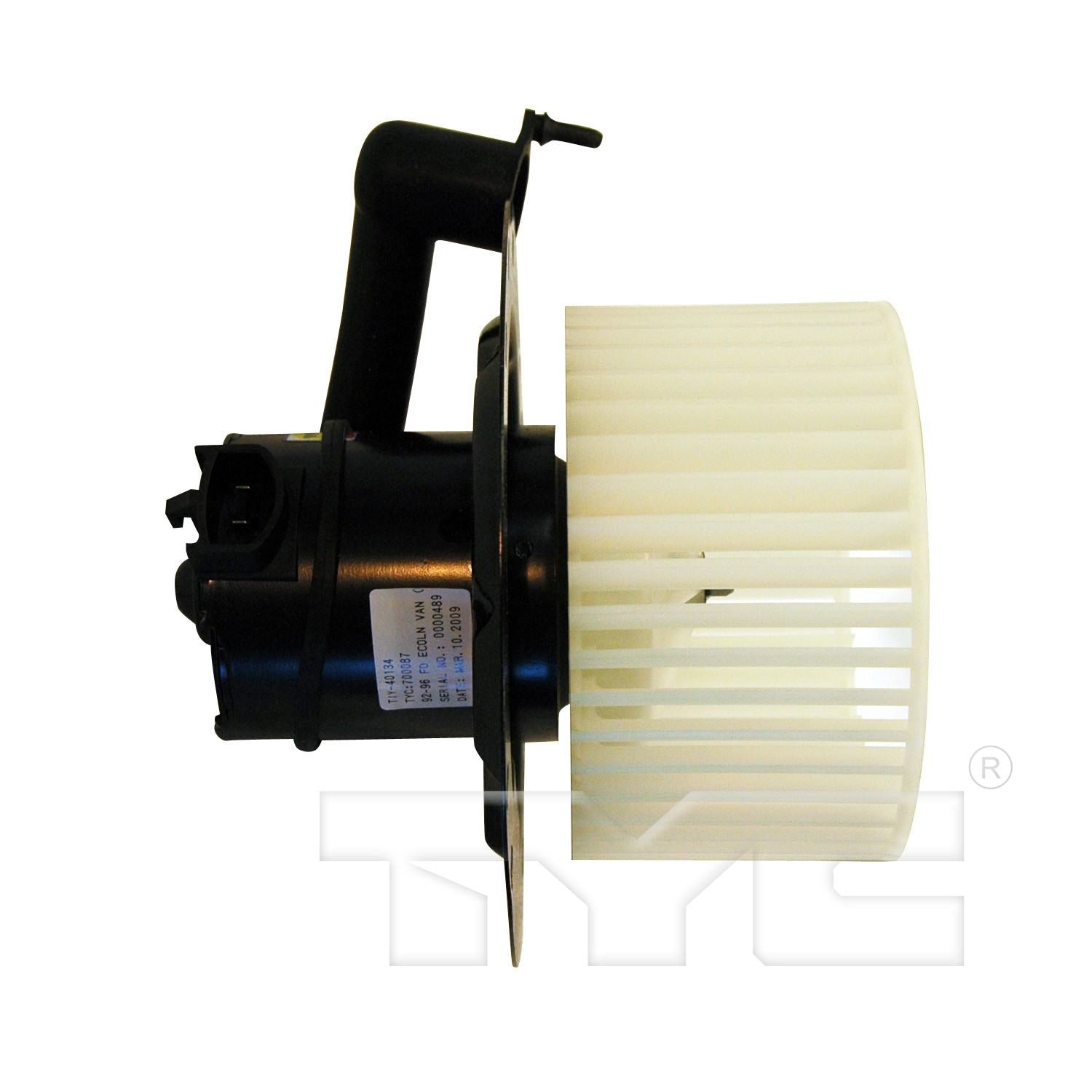 Angle View of Front HVAC Blower Motor TYC 700087