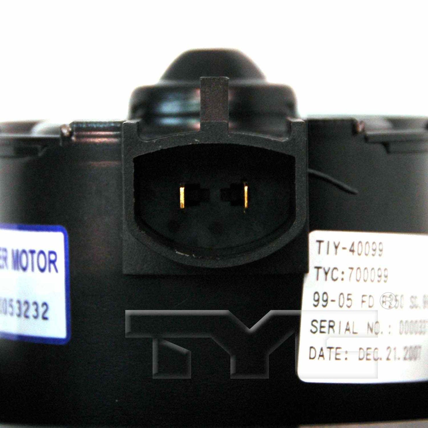 Connector View of Front HVAC Blower Motor TYC 700099